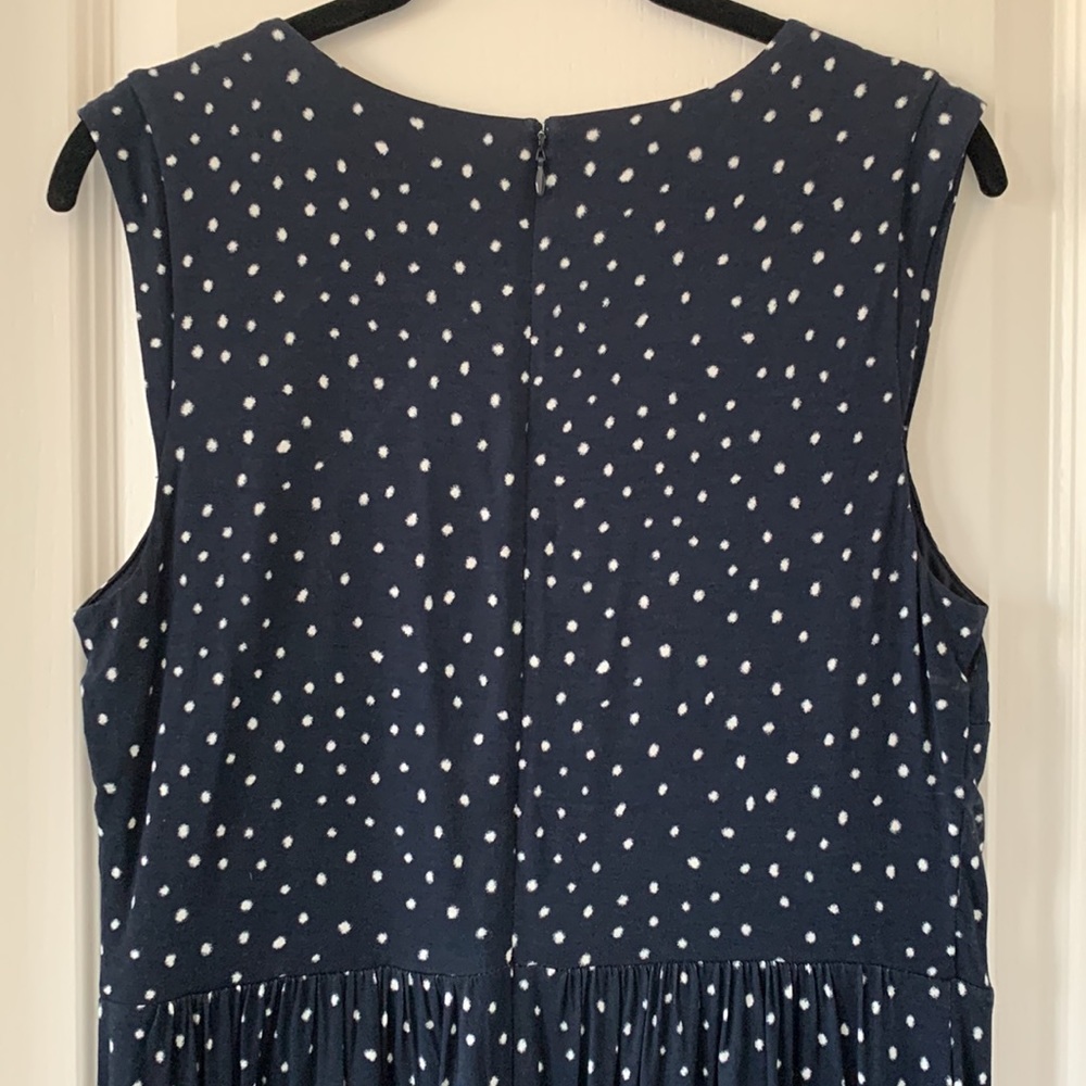 NWT LOFT Black/White Polka Dot Print Cap Sleeves Dress Size M - Picture 13 of 16